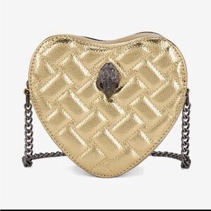 Metallic Gold Heart Crossbody Bag